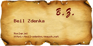 Beil Zdenka névjegykártya